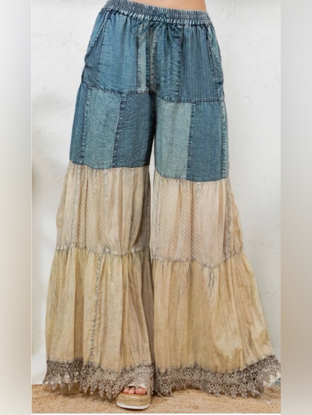 NWT-Young Threads Tiered Wide Leg Pant